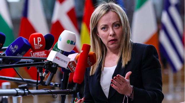 Thủ tướng Ý Giorgia Meloni. (Ảnh: AP)