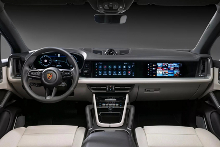 Porsche Cayenne 2024 lộ thiết kế nội thất với màn hình trải dài hết...