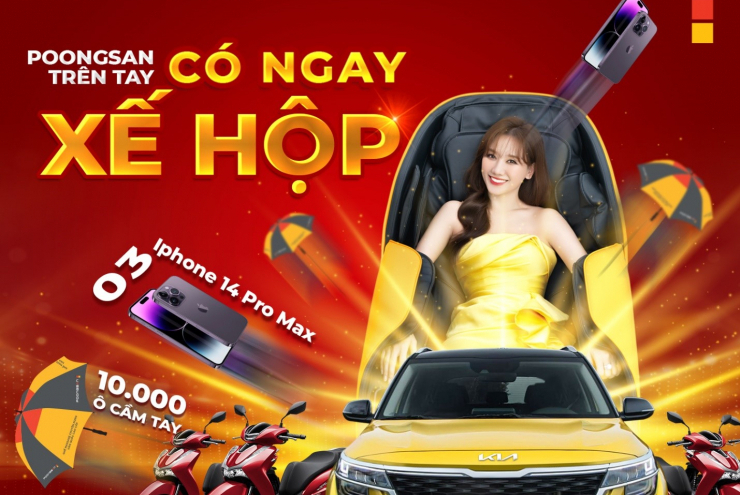 Poongsan công bố 3 khách hàng may mắn trúng xe máy SH trên sóng livestream trực tiếp