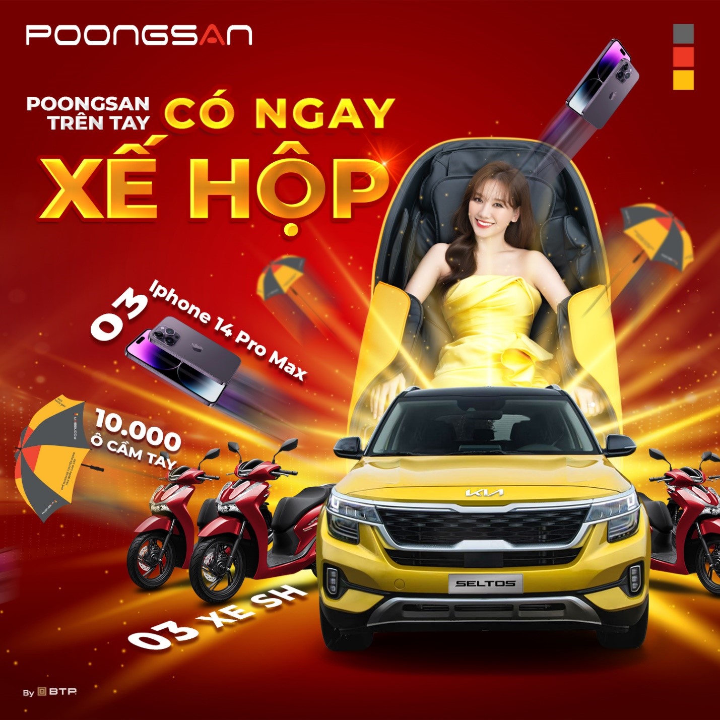 Poongsan công bố 3 khách hàng may mắn trúng xe máy SH trên sóng livestream trực tiếp - 1