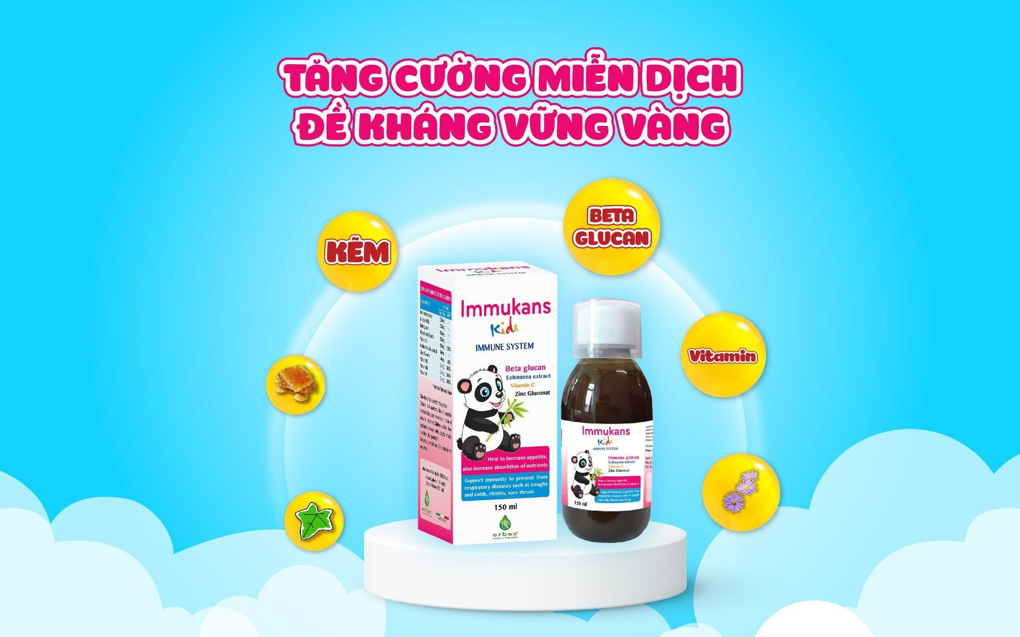 Siro Immukans - Hỗ trợ tăng cường miễn dịch - Đề kháng vững vàng