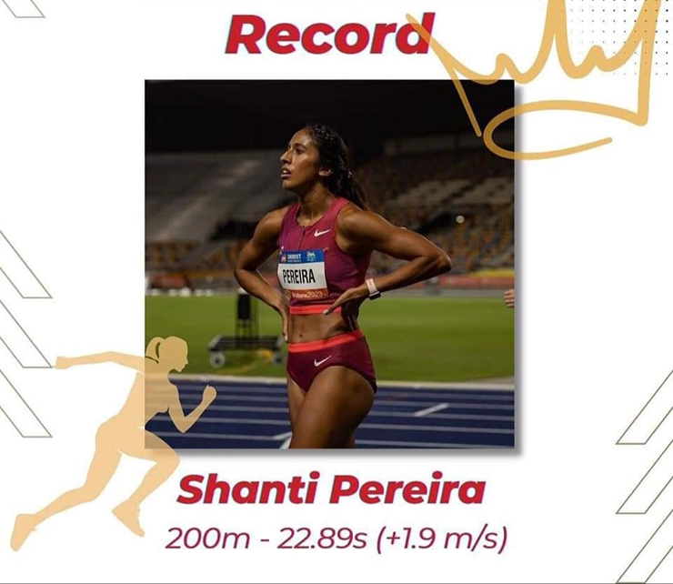 Veronica Shanti Pereira lập kỷ lục lịch sử cho Đông Nam Á&nbsp;ở cự ly 200m nữ