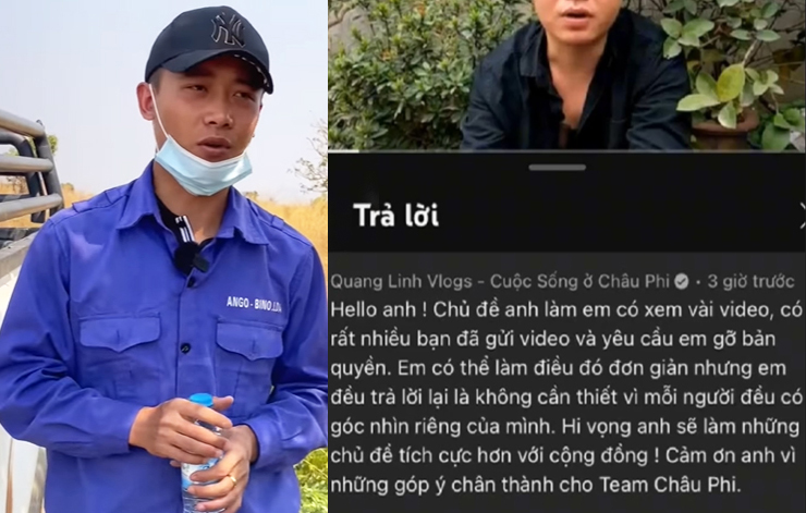 Phản ứng của Quang Linh Vlogs khi bị nói &#34;lợi dụng người dân Châu Phi&#34; - 1