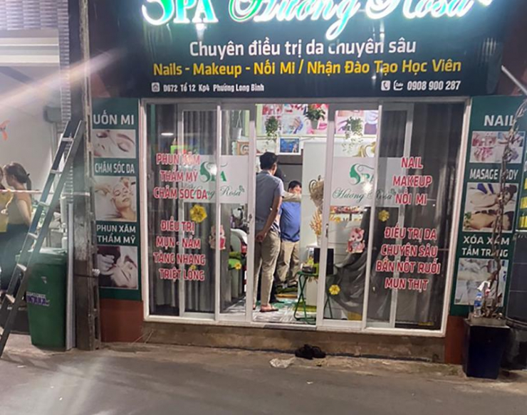 Tiệm spa - nơi xảy ra vụ án