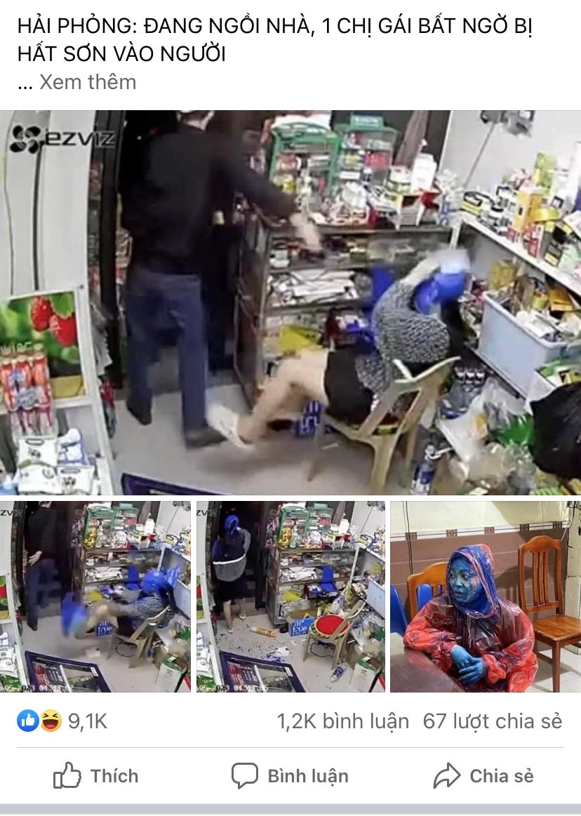 Thông tin chia sẻ trên mạng xã hội.