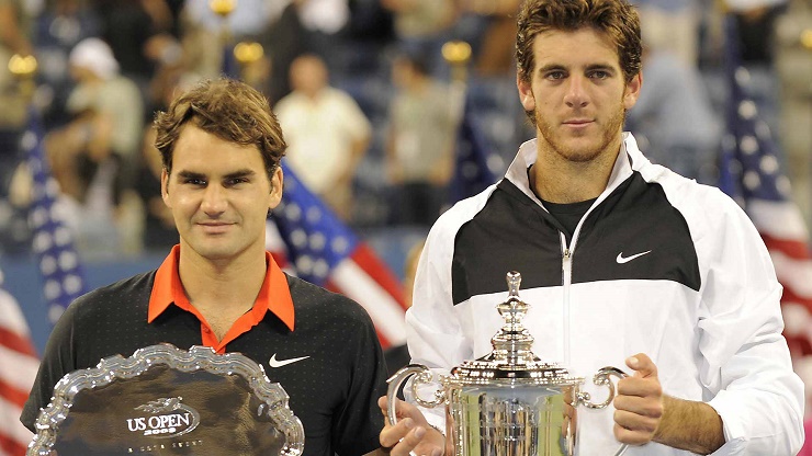 Del Potro từng vô địch US Open 2009 sau khi đánh bại Roger Federer