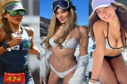 Thể thao - Mỹ nhân tham dự môn "Người sắt", mặc bikini mong manh giữa tuyết lạnh