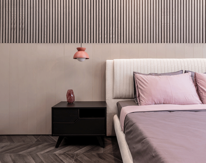 Tấm Lamri trang trí ốp tường nhằm tạo điểm nhấn sang trọng cho từng không gian nội thất