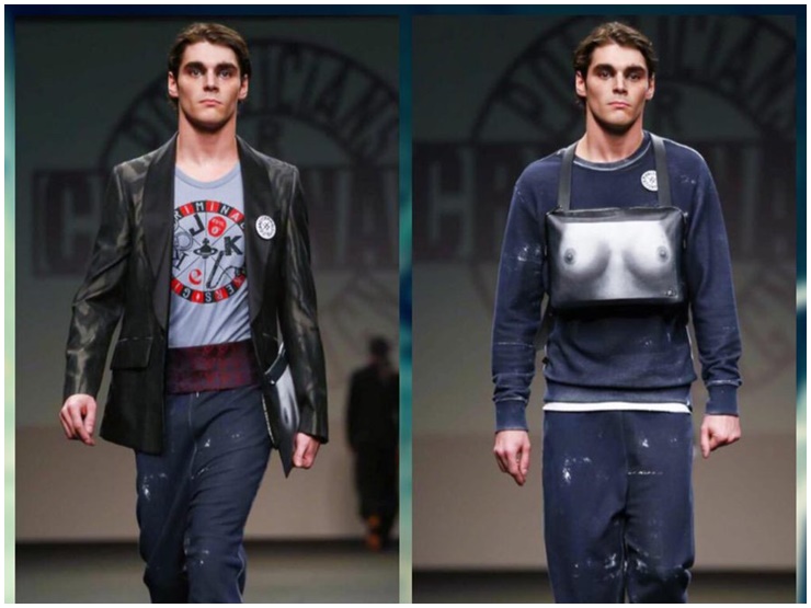 Nam tài tử tự tin sải bước trên sàn catwalk.