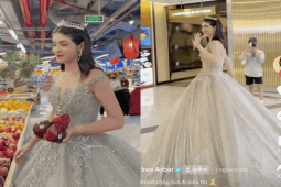 Đời sống Showbiz - Cô gái diện váy 250 triệu "náo loạn" trung tâm thương mại, khiến ai nấy phải ngoái nhìn