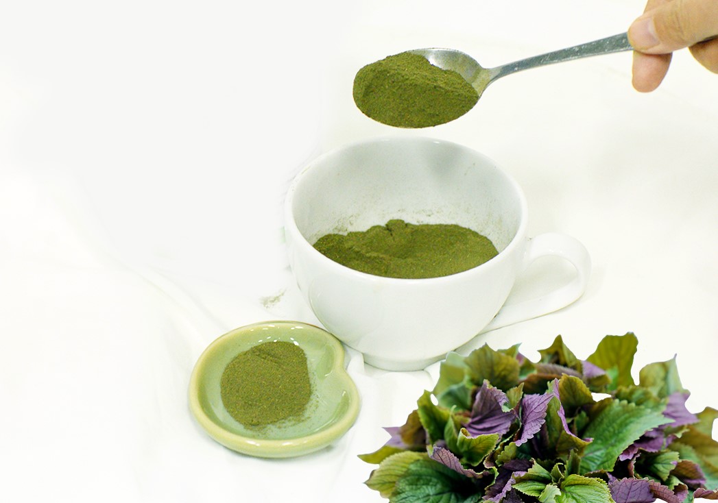 Sản phẩm bột lá tía tô của Takachi (Ảnh: Takachi).