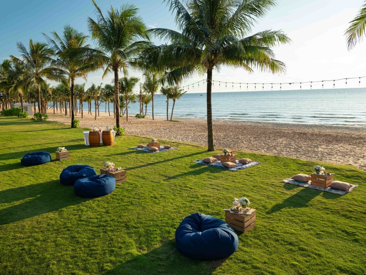 Hình ảnh&nbsp;khu vực tổ chức sự kiện ngoài trời tại Crowne Plaza Phu Quoc Starbay&nbsp;