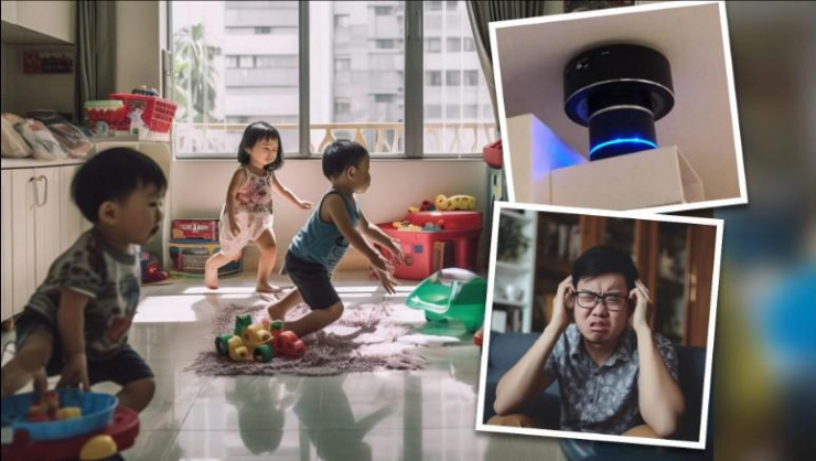 Người đàn ông tuyệt vọng vì hàng xóm tầng trên liên tục gây ồn ào. Ảnh minh họa: SCMP