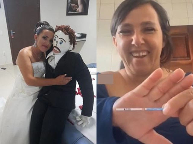 Bạn trẻ - Cuộc sống - Kết hôn với búp bê, người phụ nữ mất ăn mất ngủ vì sợ "chồng ngoại tình", khoe que thử thai 2 vạch