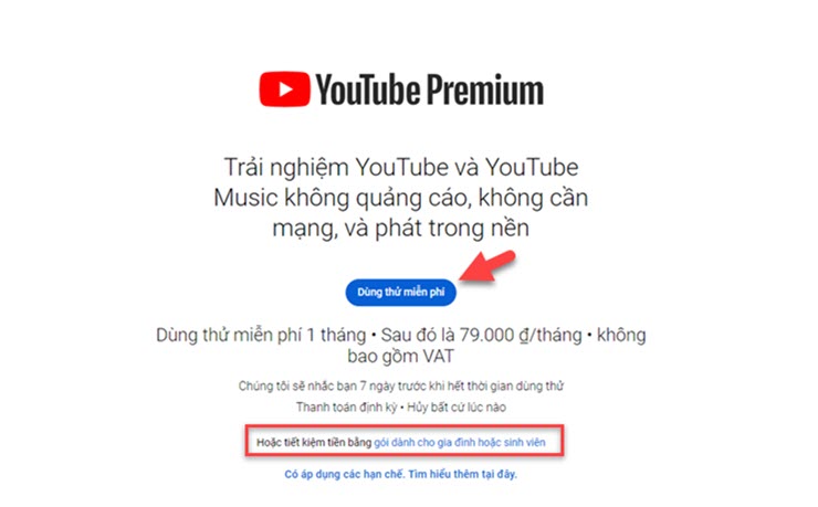 Cách đăng ký tài khoản YouTube Premium tại Việt Nam - 2