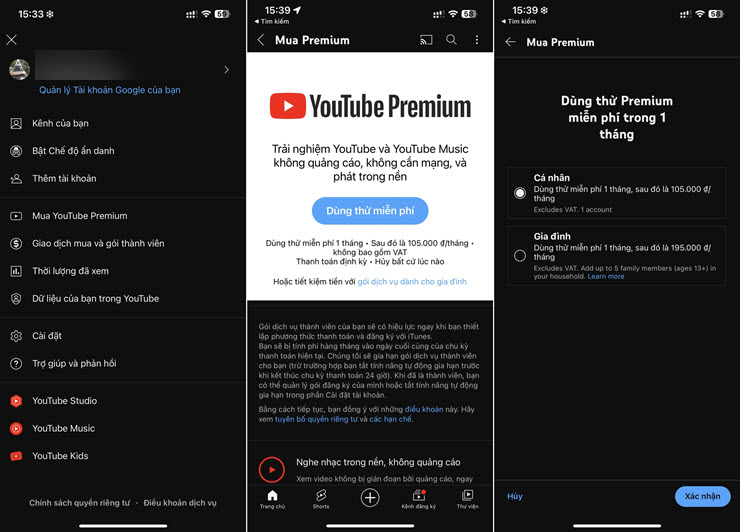 Cách đăng ký tài khoản YouTube Premium tại Việt Nam - 4