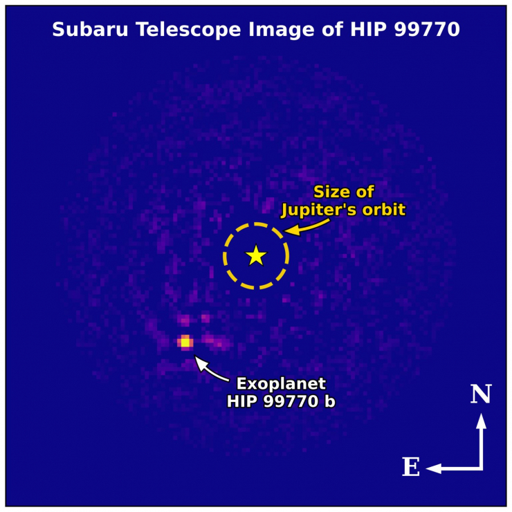 Hình ảnh ngoạn mục về một hành tinh ngoài hệ Mặt Trời - Ảnh: SUBARU/UTSA