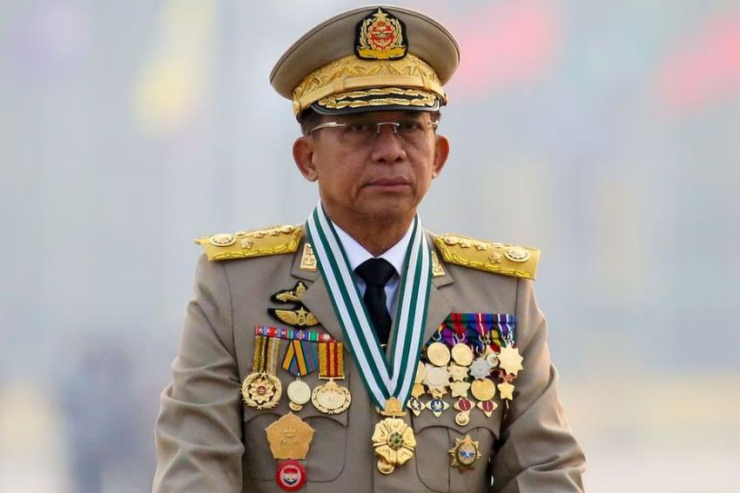 Tướng Min Aung Hlaing, người đứng đầu chính quyền quân sự Myanmar. Ảnh: REUTERS