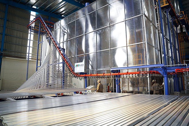 Trang thiết bị hiện đại tại nhà máy sản xuất nhôm của công ty TNHH Công Nghiệp Chiến Thắng