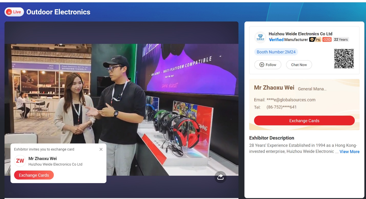 Tour tham quan triển lãm trực tuyến trên nền tảng Global Sources Online.