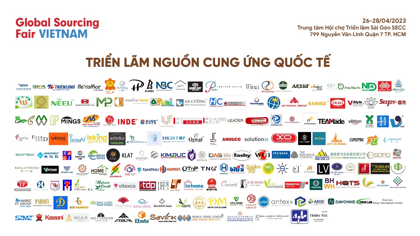 Các đơn vị tham gia triển lãm Global Souring Fair Việt Nam.