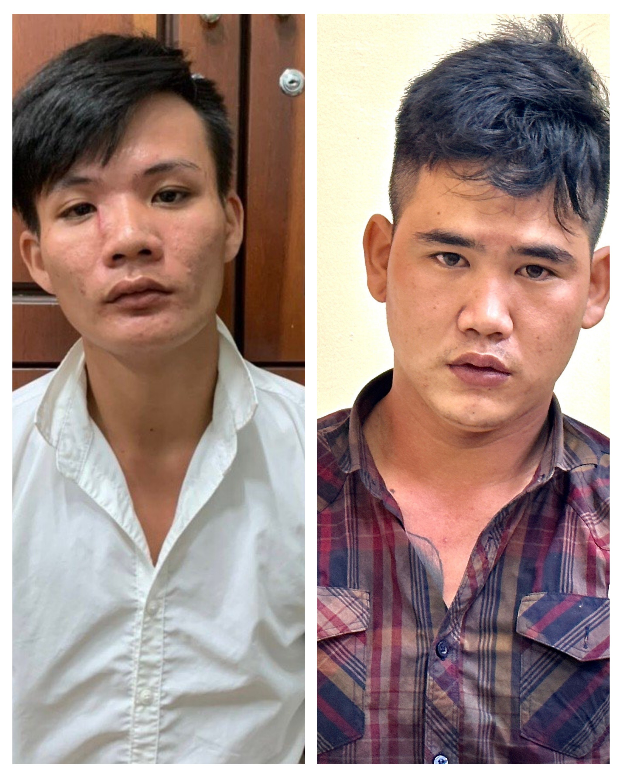 Nguyễn Trí Cường (áo sọc) và Phong đã thực hiện vụ trộm nhà ông T.