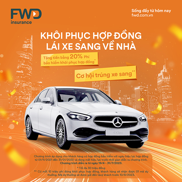 Chương trình “Khôi phục hợp đồng - Lái xe sang về nhà” được triển khai từ 19/4 - 31/7/2023 khuyến khích khách hàng tiếp tục chủ động bảo vệ cho bản thân và gia đình.