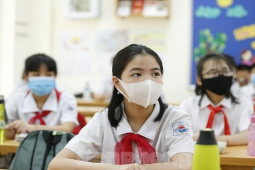 Giáo dục - du học - Hà Nội: Khuyến khích học sinh đeo khẩu trang từ nhà đến trường