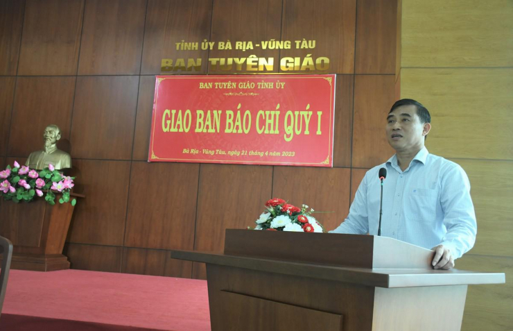 Ông Trần Thượng Chí, giám đốc Sở GTVT tỉnh Bà Rịa-Vũng Tàu thông tin về dự án. Ảnh: PL