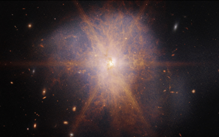 Thiên hà hợp nhất Arp 220 - Ảnh: NASA/ESA/CSA