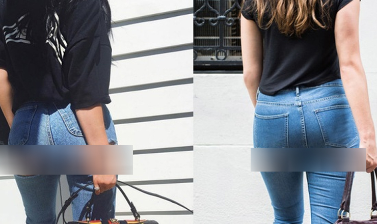 &nbsp;Hannah Orenstein (ảnh phải) chia sẻ hình ảnh diện quần jean rách vòng 3.