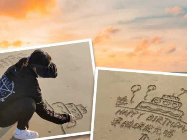 Người phụ nữ bỏ việc để làm nghề vẽ thông điệp trên cát, kiếm hơn 34 triệu đồng một tháng