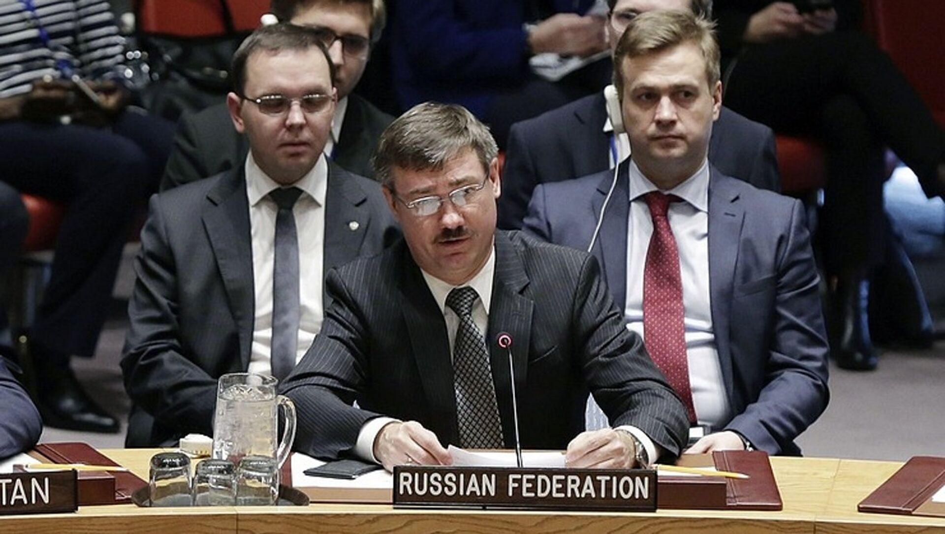 Ông Pyotr Ilyichev – Vụ trưởng Vụ các Tổ chức quốc tế thuộc Bộ Ngoại giao Nga (ảnh: RT)