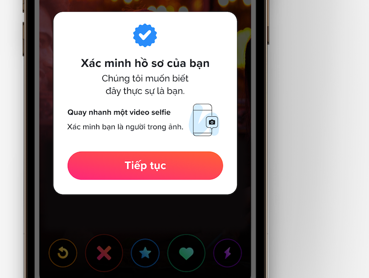 Thông báo nhận được sau khi xác minh ảnh thành công bằng video selfie thay vì ảnh tĩnh.