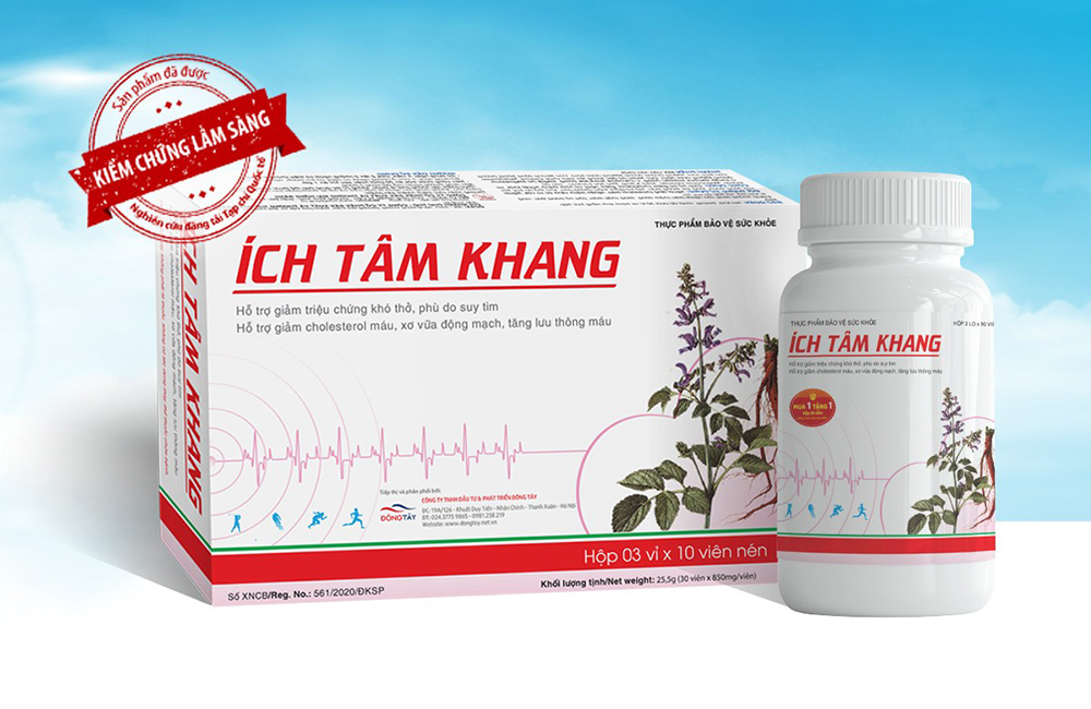 Ích Tâm Khang hỗ trợ cải thiện triệu chứng và tăng lưu thông máu cho người bệnh tim