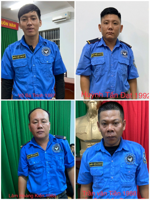 Các đối tượng bị tạm giữ hình sự.