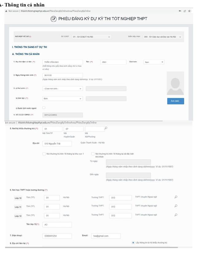 Thí sinh đăng ký dự thi tốt nghiệp THPT trực tuyến như thế nào? - 4