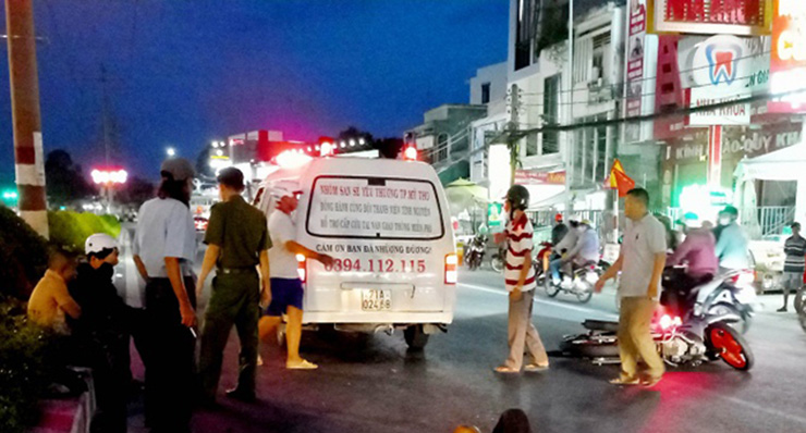 Hiện trường vụ tai nạn ở Tiền Giang