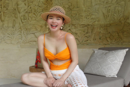 Thời trang - Minh Hằng mặc bikini khoe dáng gợi cảm ở tháng thứ 5 của thai kỳ