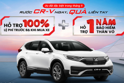 Ô tô - Nhận ngay hỗ trợ 100% thuế trước bạ và 1 năm bảo hiểm thân vỏ khi mua Honda CR-V