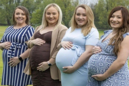 Bạn trẻ - Cuộc sống - 4 chị em ruột không hẹn mà cùng mang bầu gây sốt mạng xã hội