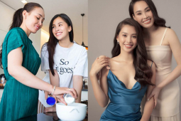 Thân thế mẹ ruột Hoa hậu Tiểu Vy: Chủ spa ở Hội An, nhan sắc không thua kém con gái