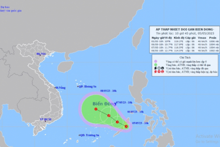 Biển Đông sắp hứng áp thấp nhiệt đới đầu tiên năm 2023