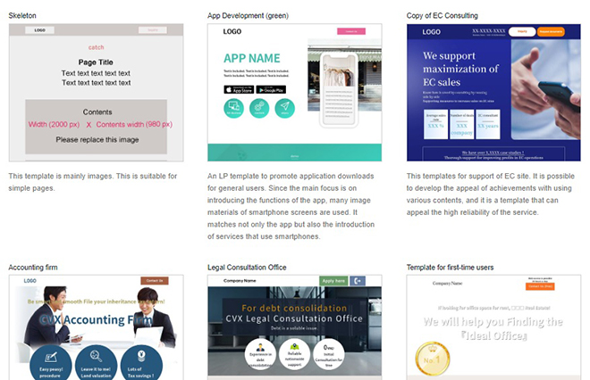 Tùy biến các mẫu có sẵn tạo ra các landing page của riêng doanh nghiệp