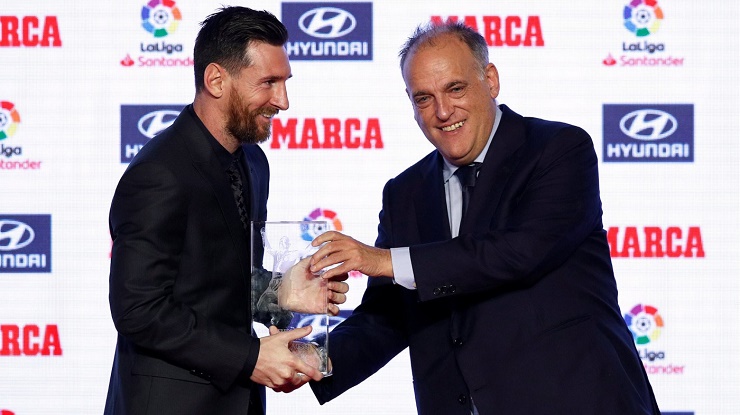 Chủ tịch Tebas muốn Messi giảm lương nếu trở lại Barca