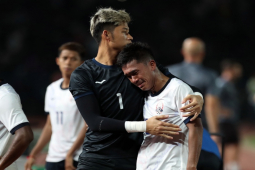 Cầu thủ U22 Campuchia khóc như mưa sau trận thua U22 Myanmar