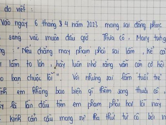 Bạn trẻ - Cuộc sống - Bản kiểm điểm của học sinh khiến cô giáo không nhịn được cười