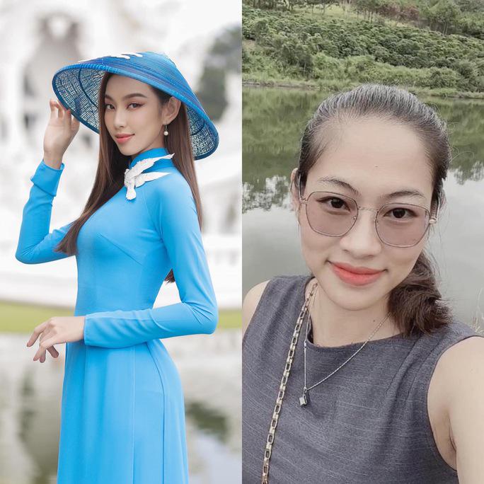 Hoa hậu Nguyễn Thúc Thuỳ Tiên (trái) và bà Đặng Thuỳ Trang