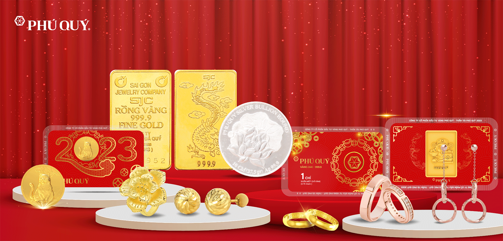 Sản xuất và phân phối vàng, vàng mỹ nghệ, trang sức vàng là lĩnh vực hoạt động chính của Phú Quý. Năm 2023 là năm đầu tiên thương hiệu lấn sân sang thị trường bạc.