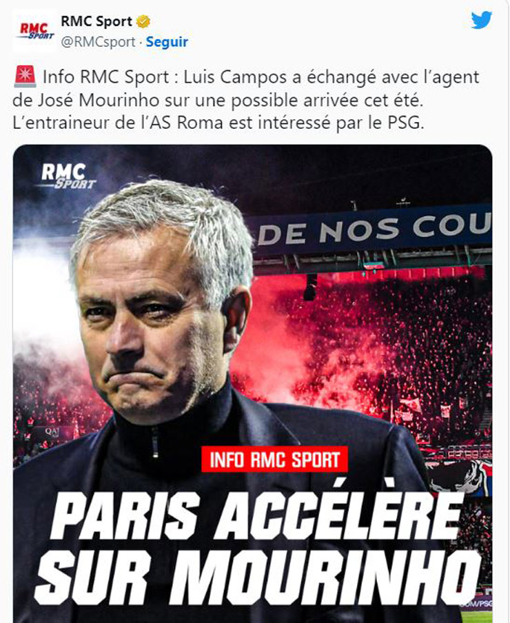 Giới truyền thông Pháp rộ tin PSG đang tăng tốc để chiêu mộ HLV Jose Mourinho&nbsp;